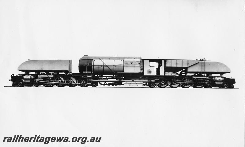 P00515
ASG class 49, as new in photographic grey livery, side view
