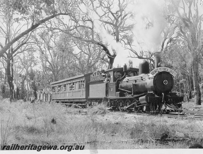 P00523
Millars G class type loco No 58, side and front view, ARHS tour train
