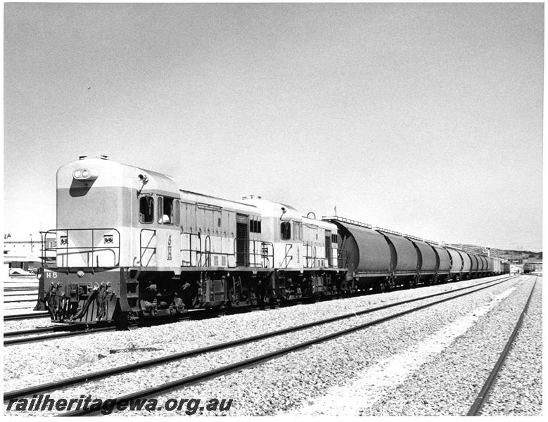 P00698
H class 5 double heading with another H class, grain train
