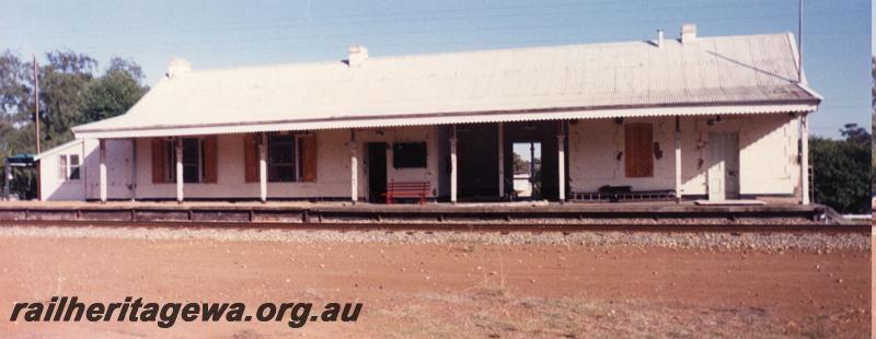 P00863
Station building, Gingin, trackside view, undergoing restoration
