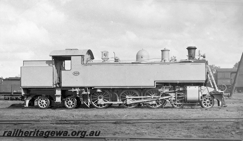 P01454
DM class 309, builder's photo, in photographic grey livery, side view, same as P5206
