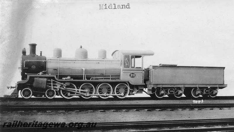 P01463
MRWA D class 20, builder's photo in photographic grey and black livery, side view, same as P7949
