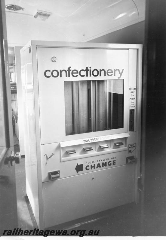 P01590
Confectionary dispensing machine installed in an ADU class carriage
