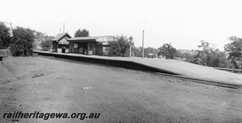 P02050
Station buildings, signal box, Swan View, ER line, overall view looking west, c1924
