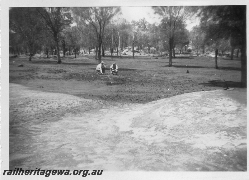 P02162
3 of 3 images of the construction of the water catchment Badgarning, 7kms west of Wagin not on a railway line, overall view of the site
