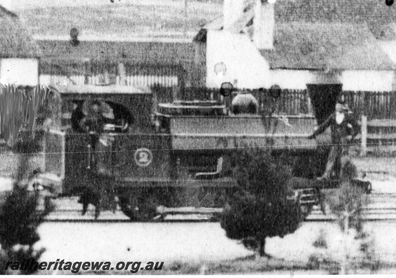 P02750
C class 2 steam locomotive, bunker added to rear, side view, Perth, ER line.
