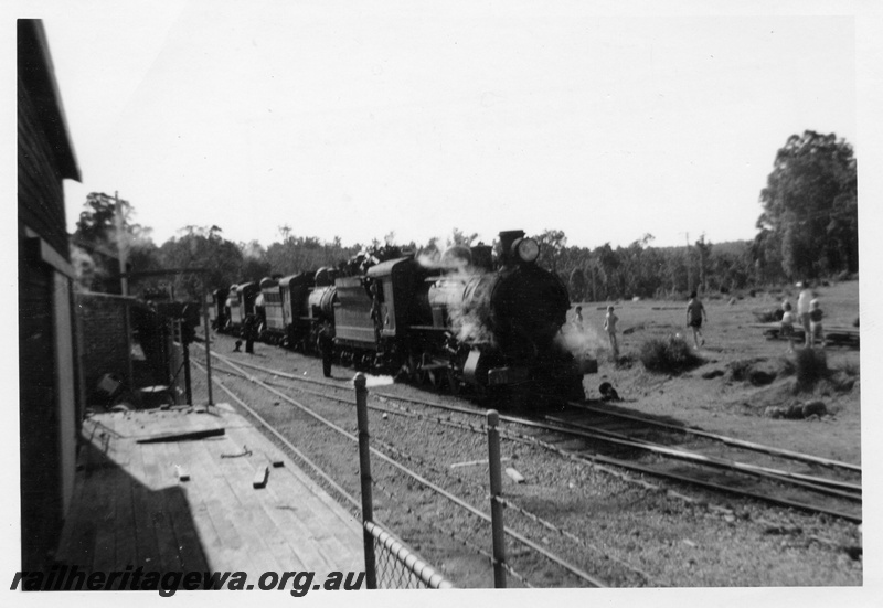 P03625
Four C class locos coupled together, Banksiadale, leading loco in steam.
