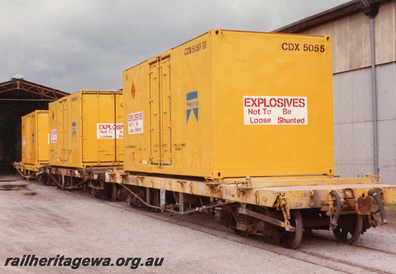 P03663
 Westrail CDX 5055 Explosives container on narrow gauge wagon
