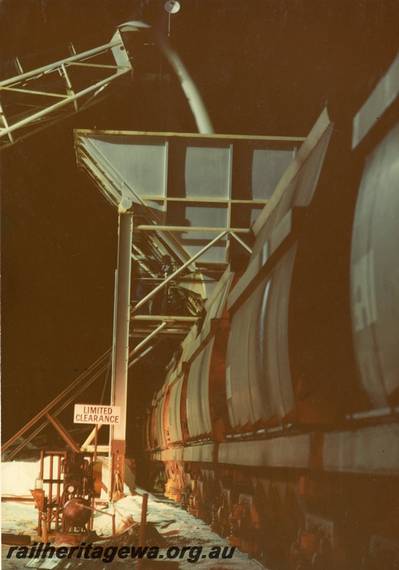 P03941
2 of 2, Night scene loading a salt train, Lake Lefroy.
