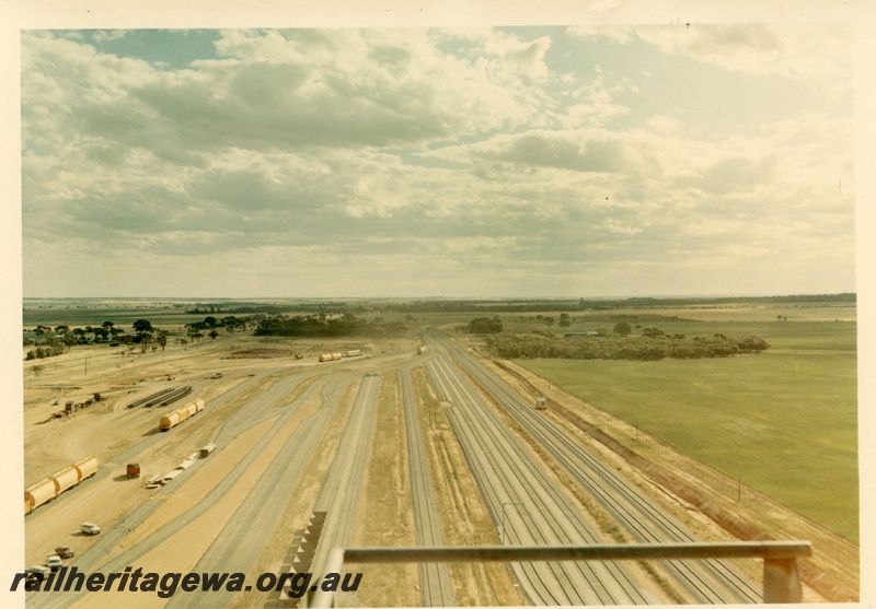 P03984
2 of 3, Elevated view of West Merredin yard, standard gauge construction project.
