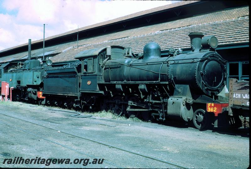 P06811
FS class 362, East Perth Loco Depot, side and front view, the depot steam cleaner
