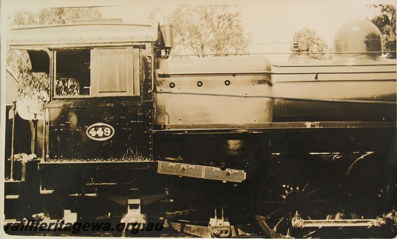P07211
P class 449 (renumbered P class 509 on 20.12.1946), side view of cab end of loco
