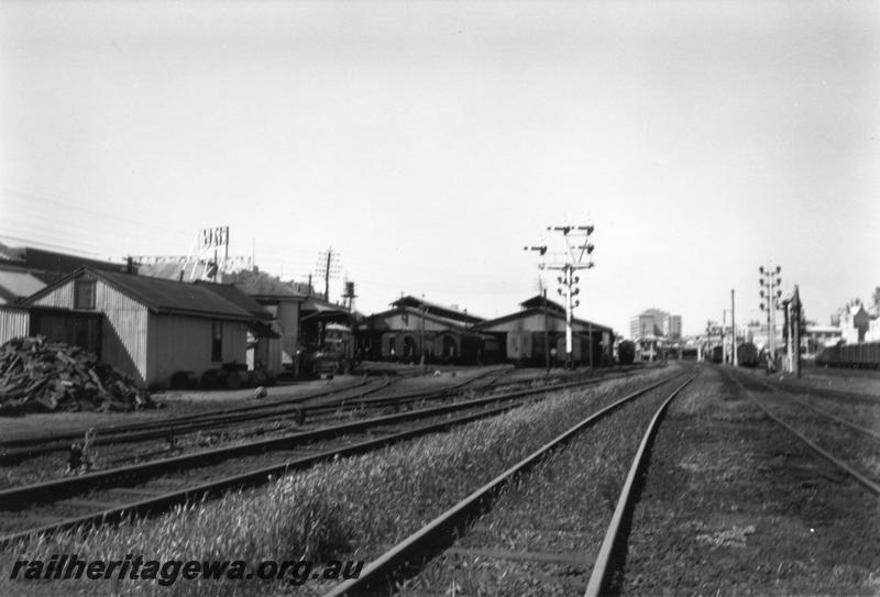 P07864
Signals, carriage sheds, Perth Yard, view looking east

