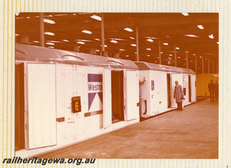 P07872
WA class cool storage van, WB class refrigerated van, Kewdale Freight Shed, on display
