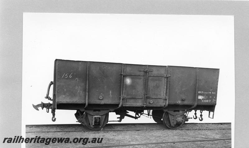 P07961
K class 11067 all steel 4 wheel open wagon, side view.
