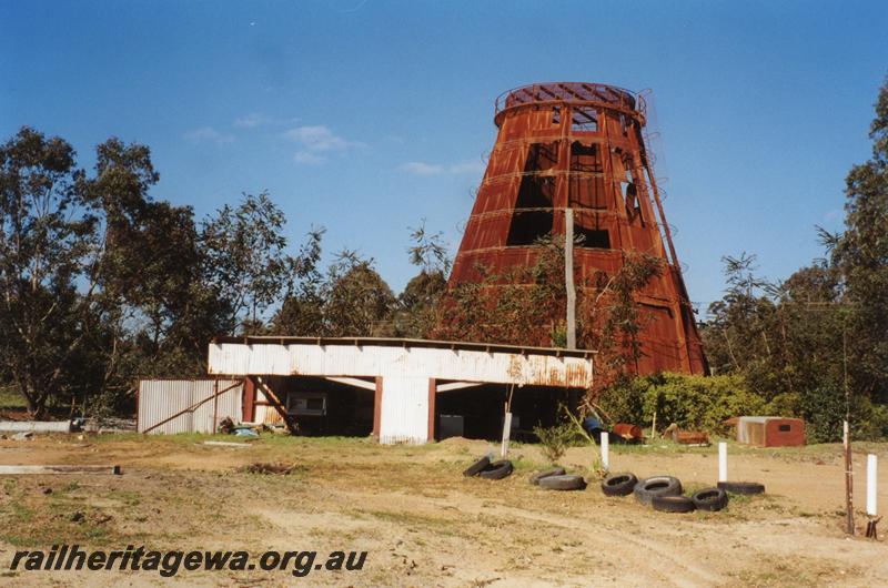 P08326
Abandoned cyclonic sawdust burner, Quinninup Mill site
