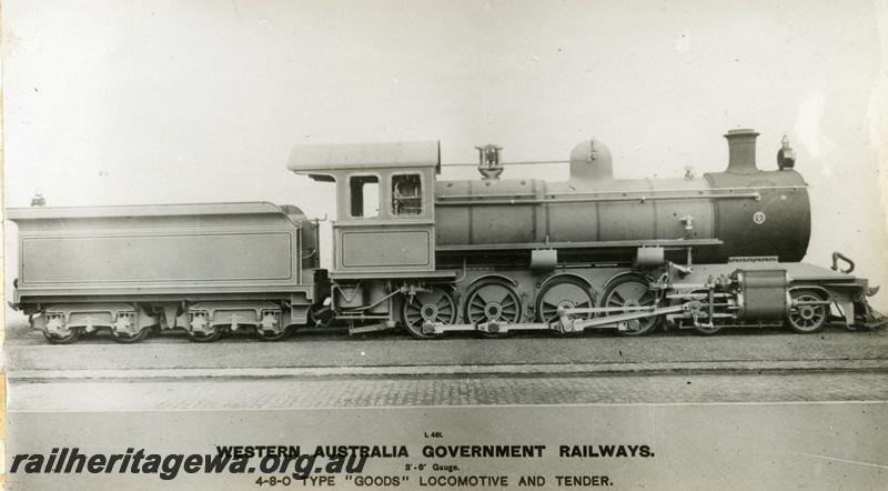 P12018
F class, builders photo, lined out photographic grey livery, side view 
