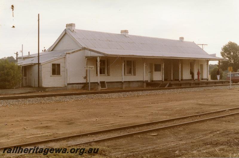 P12036
2 of 10 views of the station building at Gingin, MR line before restoration of the building, Perth end and front of the building
