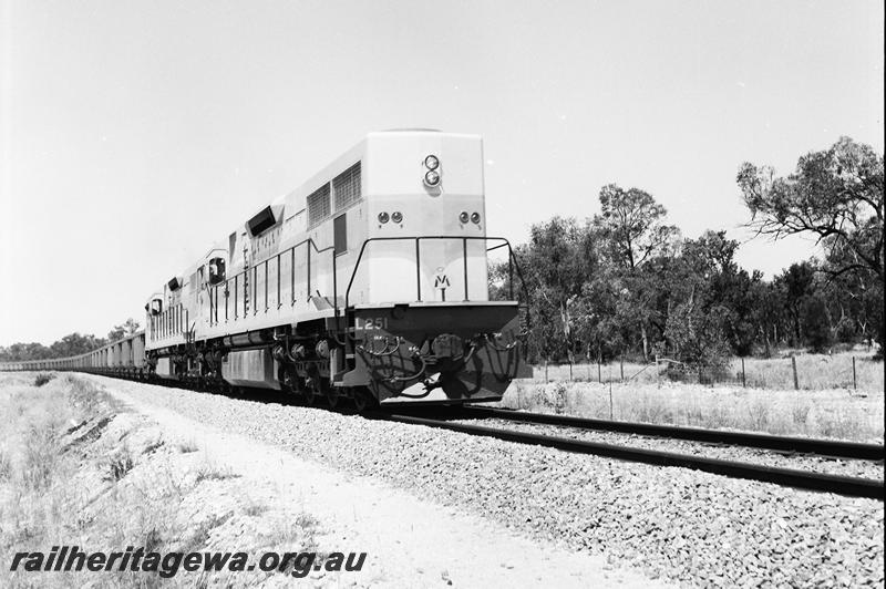 P12713
L class 251 in original livery double heading with another L class, on loaded iron ore train
