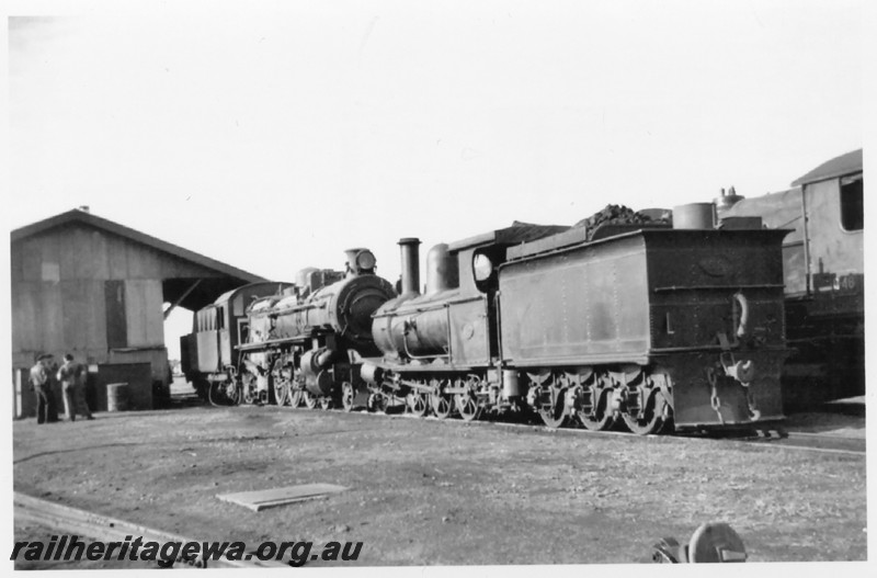 P14200
PM class, G class 52, ASG class 46, Kalgoorlie loco depot, EGR line, side and rear view of the G class.
