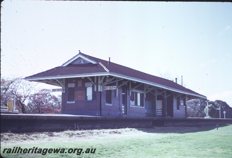 P14385
Station building, Daglish, end and side view.
