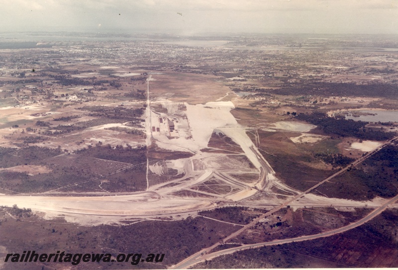 P16013
Standard gauge project, Kewdale marshalling yards under construction, aerial view
