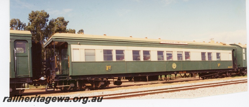 P16563
AQL class 288 bufffet carriage, in ARHS ownership, end and side view
