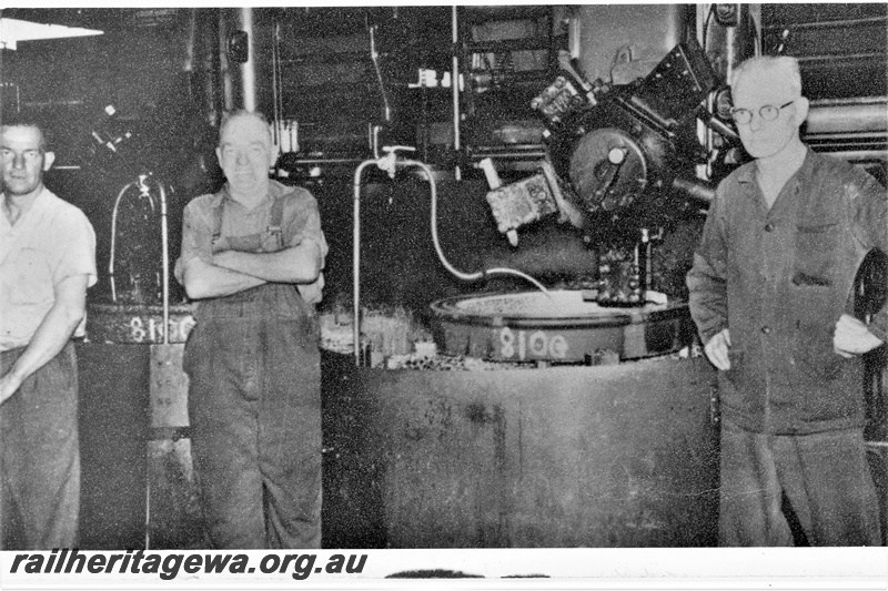P16600
Workers in the Turner Shop, Midland Workshops, c between World Wars
