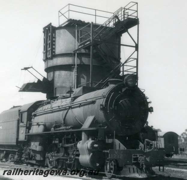 P21794
V class 1212 at coaling stage Midland locomotive depot. ER line.
