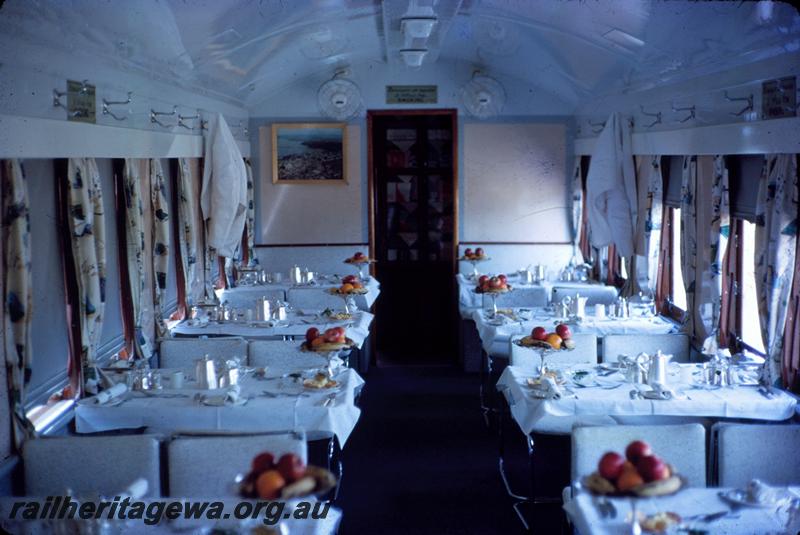 T00759
AV class dining car, Internal view
