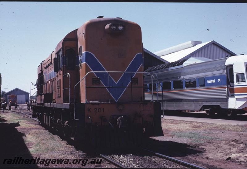 T01287
K class 210, Prospector car, Kalgoorlie, orange livery
