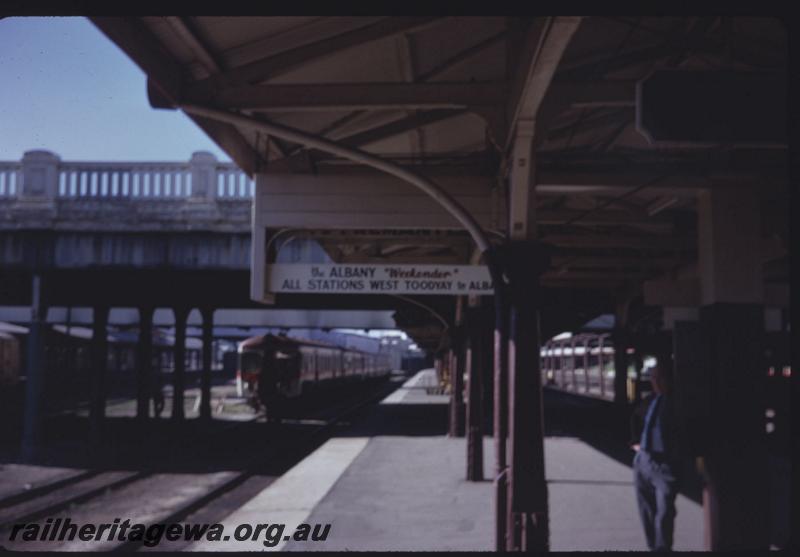 T02138
Perth Station platforms, general views showing the destination boards
