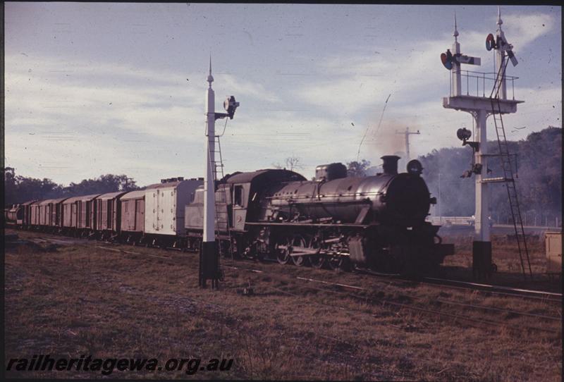 T02217
W class, signals, approaching Picton with No.349 goods train, SWR line
