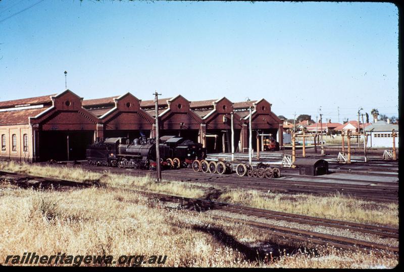 T03165
FS class & D class locos, on apron in front of the East Perth loco sheds
