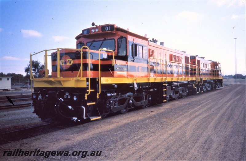 T05435
Australian Railroad Group T class 01, T class 02, Picton yard, SWR line, front and side view
