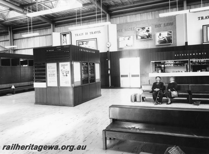 P00222
Interstate lounge in the temporary terminal building, East Perth
