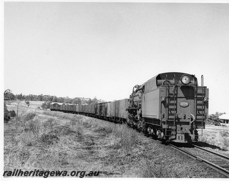 P00720
V class 1206. coal train, loco running tender first, between Picton and Brunswick Junction, SWR line
