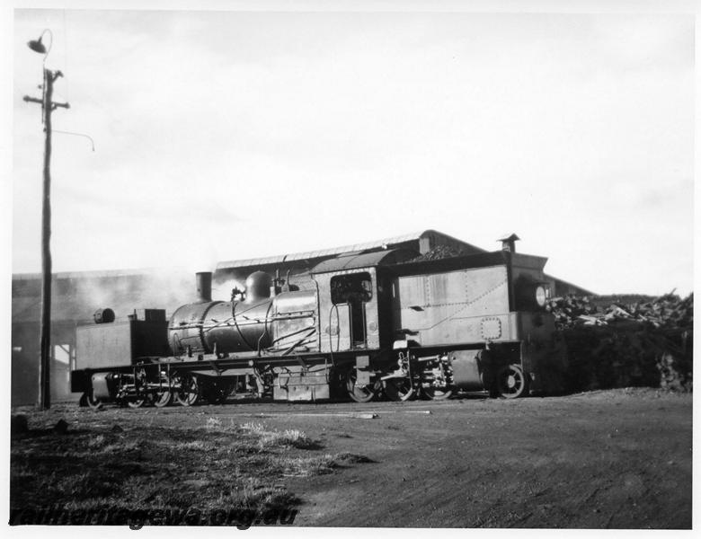 P00721
MSA class 491 Garratt loco, Bunbury loco depot, side and end view
