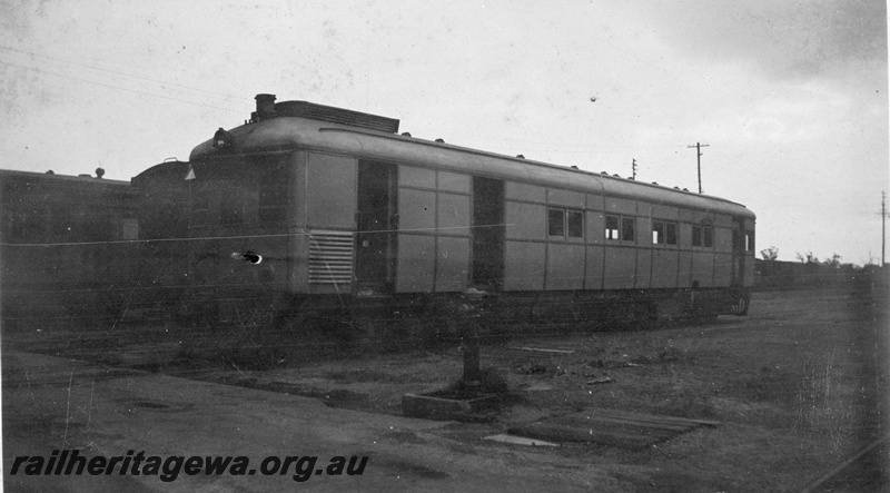 P01875
ASA class 445 Sentinel steam railcar in the Indian red livery, driver's end and side view
