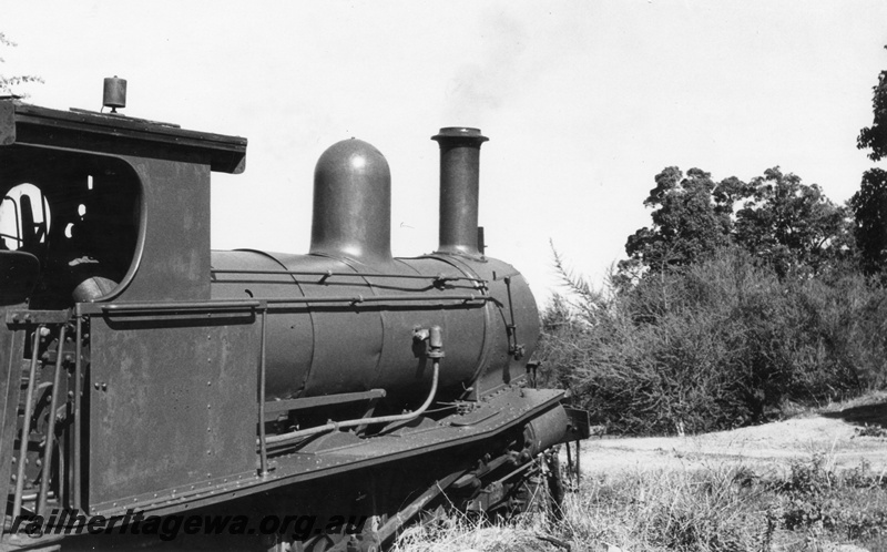 P02182
Adelaide Timber Co. loco No.71, East Witchcliffe, view from cab looking forward, 
