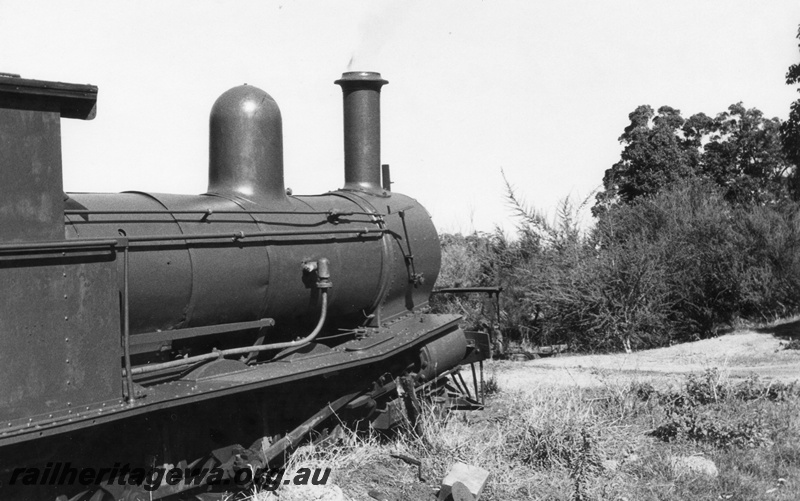 P02183
Adelaide Timber Co. loco No.71, East Witchcliffe, view from cab looking forward, 

