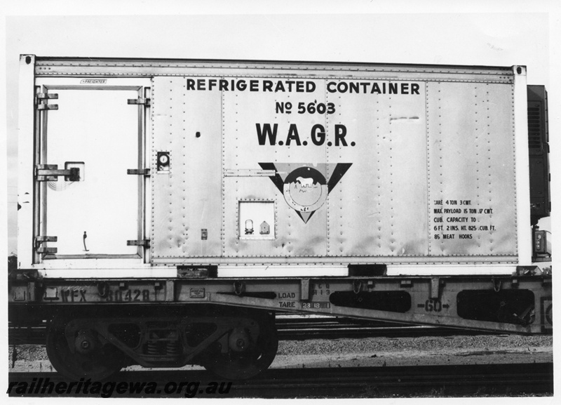 P03562
WAGR Refrigerated Container No. 5603, side view
