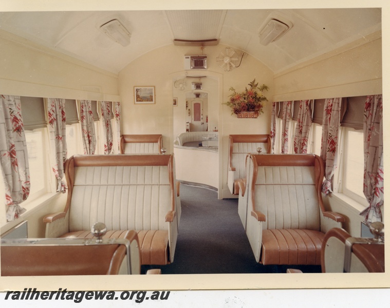 P04152
1 of 2, Interior of AYL class lounge carriage.
