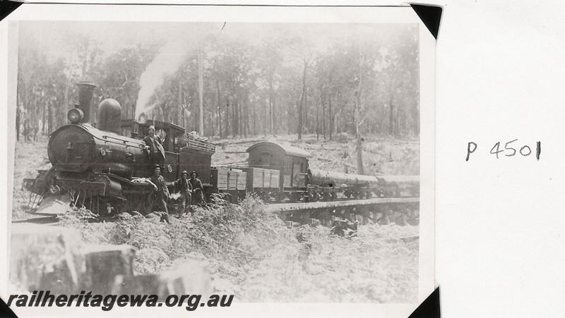 P04501
SSM loco No.57 at Deanmill, hauling a log train
