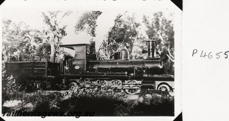 P04655
Millars loco Noyes, Yarloop, fitted with a Cheney chimney
