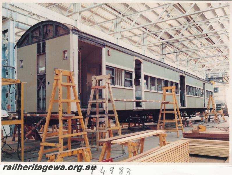 P04983
AYB class carriage, Midland Workshops, undergoing major overhaul
