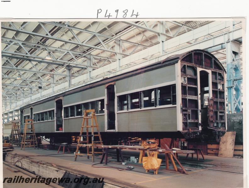 P04984
AY class carriage, Midland Workshops, undergoing major overhaul
