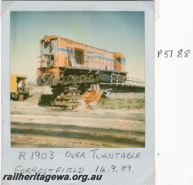 P05188
R class 1903, Forrestfield, propped up with a 