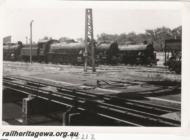 P05212
Steam locos, Collie loco depot, stowed.
