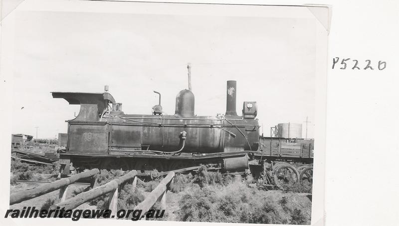 P05220
Lakewood Firewood Co. loco No.10, derelict without tender, side view
